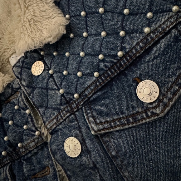 SANDRO DENIM SHERPA JACKET - Picture 6 of 6